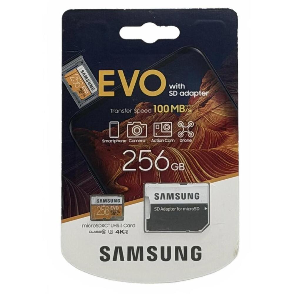Samsung EVO 256GB microSDXC UHS-I Card with SD Adapter